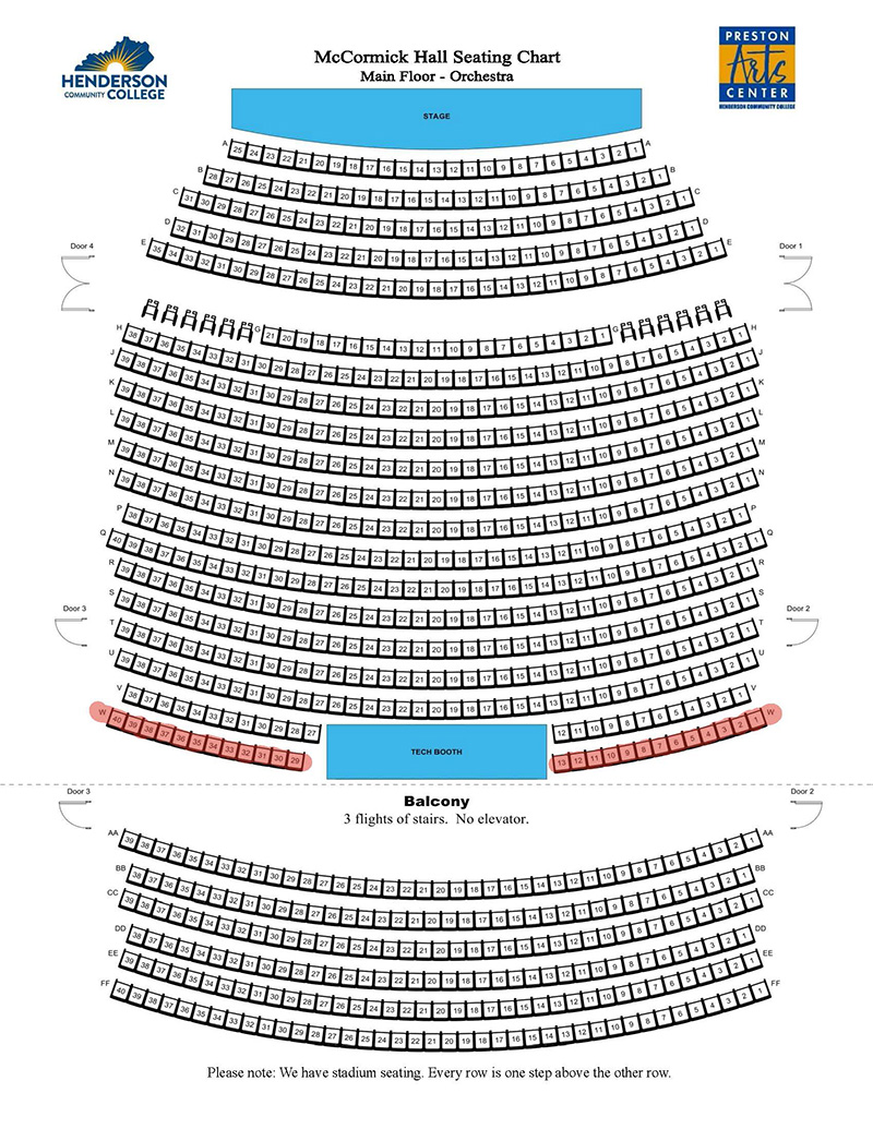 PAC seating chart